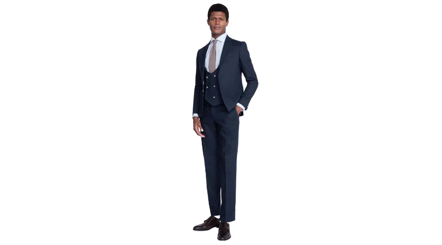 Slim Fit Navy Matte Linen Suit | xprrtupdates 