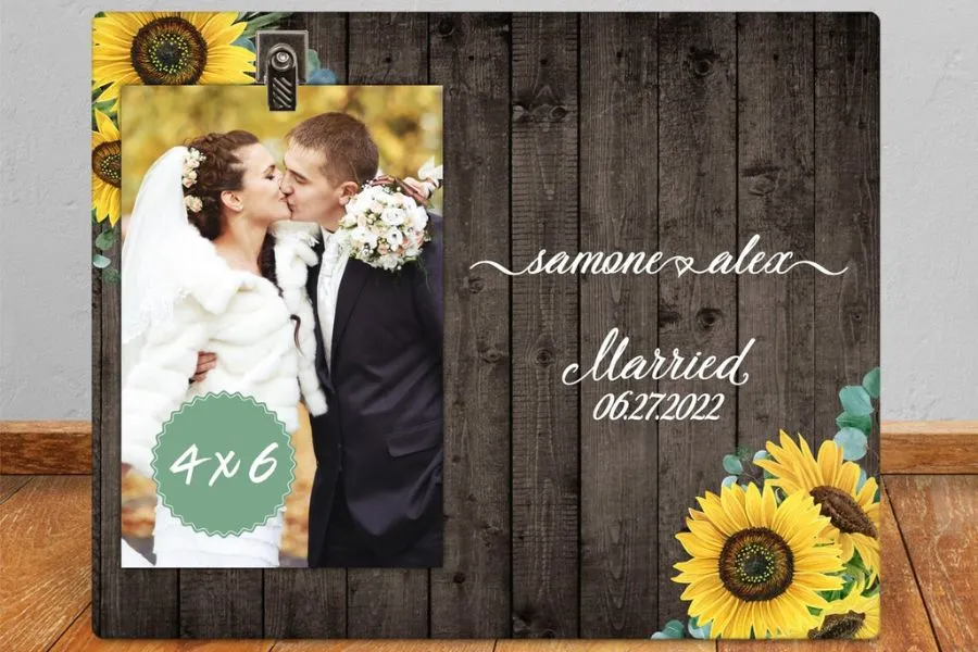 Sunflower Wedding Frame