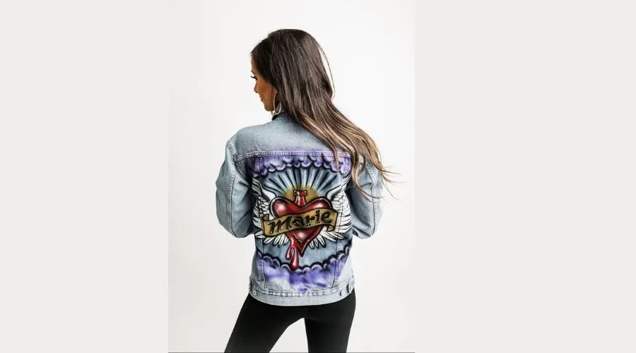 Custom Airbrushed Jean Jacket