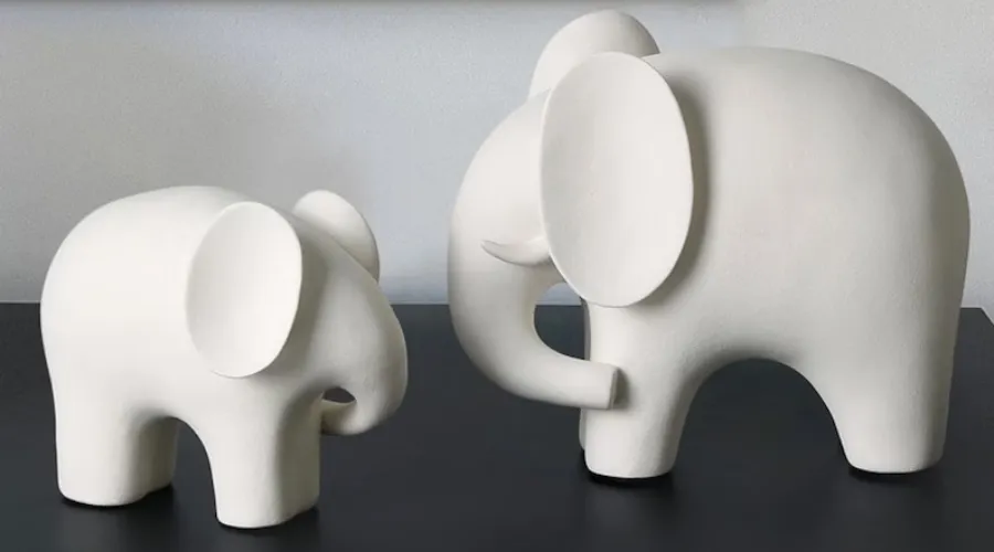 Minimalist Style Elephant Statue Decor - Wedding Lucky Animal Figurine Sculpture Display  Statue Baby Shelf Decor Elephant Lover Ideal Gift | xprrtupdates