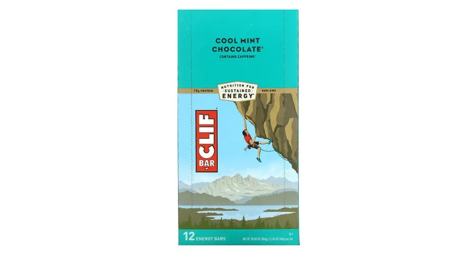 Clif Bar, energy bars, cool mint chocolate, 12 bars