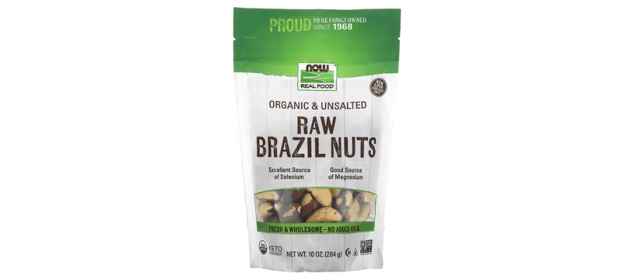 NOW Foods, Real Food, Organic Brazil Nuts, Unsalted, 10 oz (284 g)