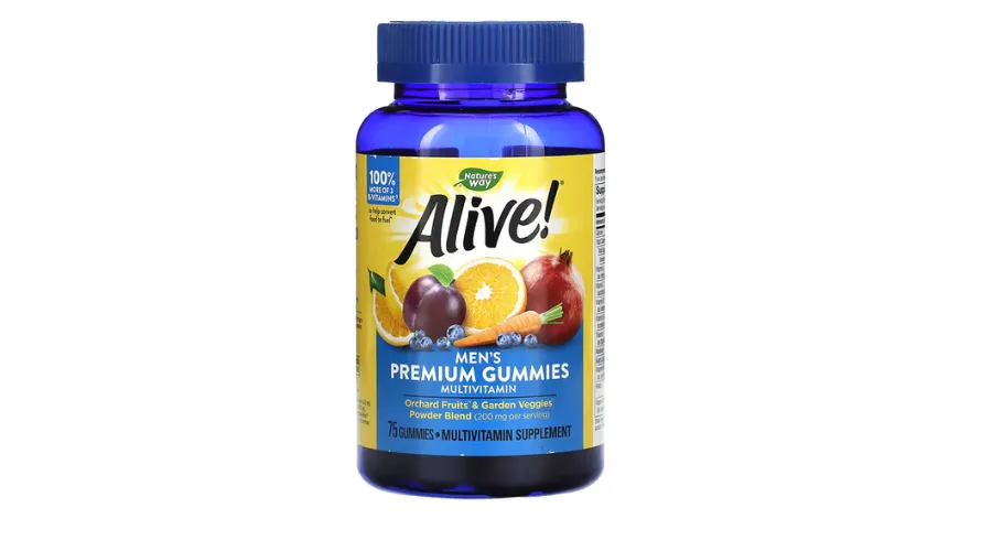 Nature’s Way, Alive! Men’s Premium Gummies, Complete Multivitamin