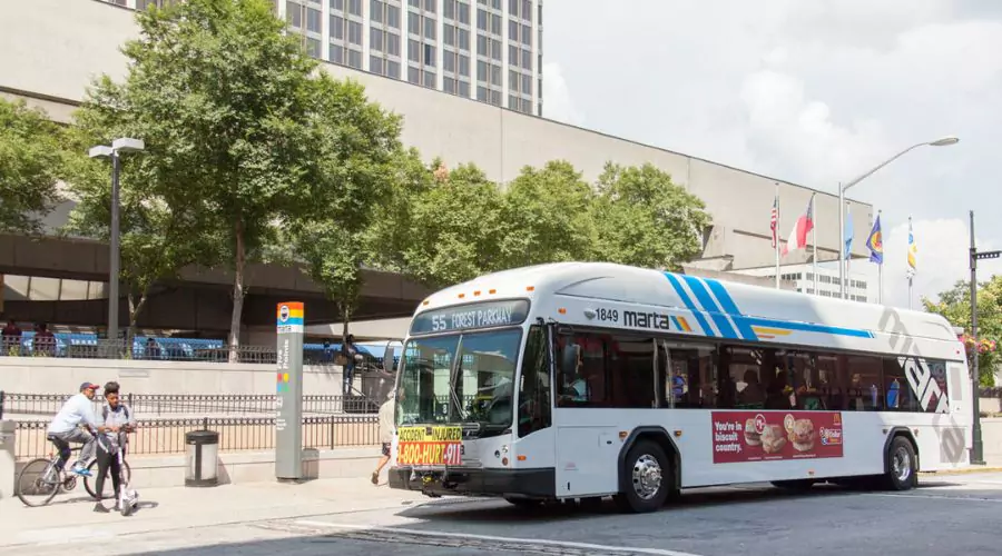 The top travel routes for bus to Atlanta 