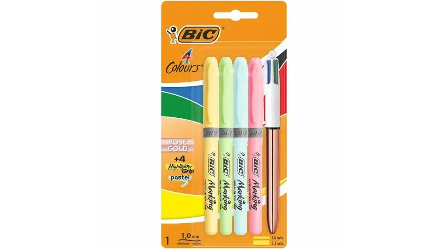 BIC Pastel Highlighters (Pack of 4)