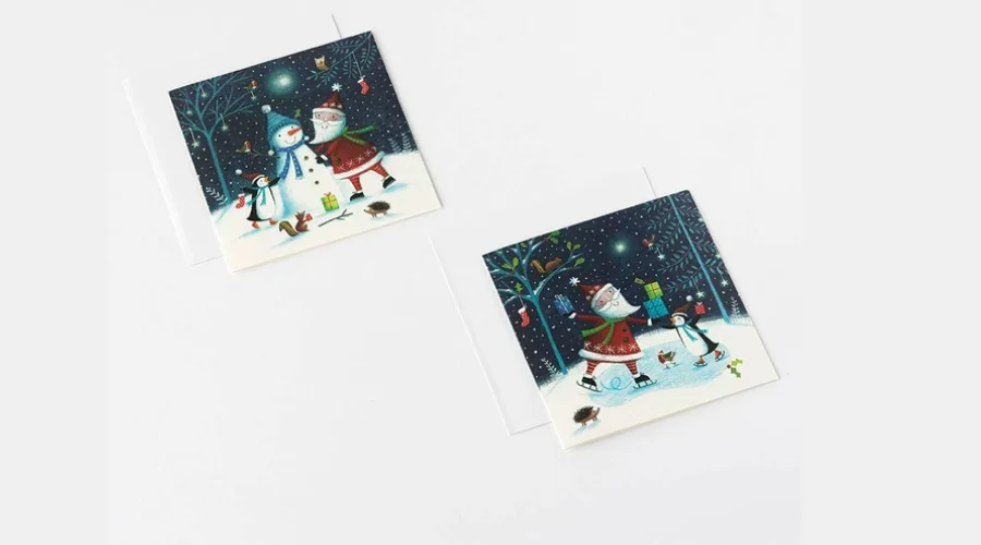 WHSmith Midnight Santa and Snowman Charity Christmas Cards
