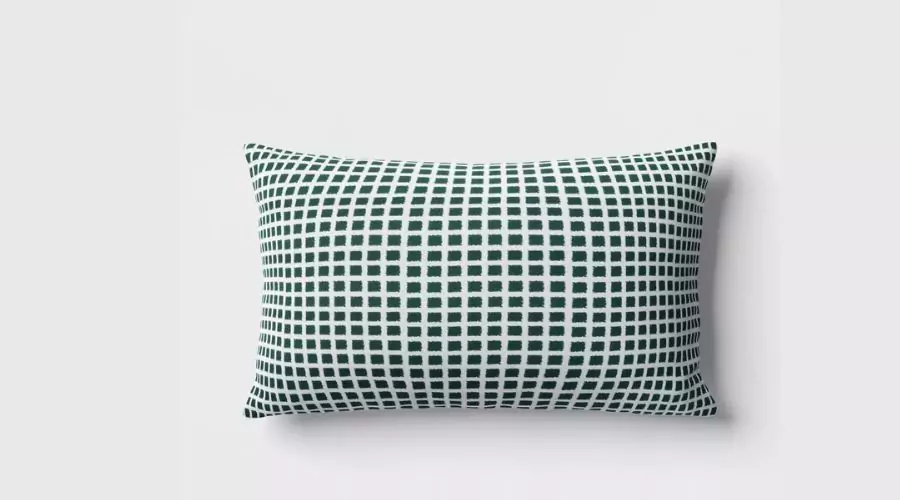 10"x17" Micro Grid Rectangular Outdoor Lumbar Pillow 