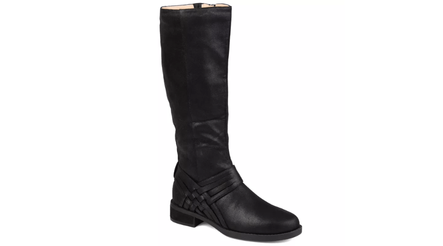 Journee Collection Women’s Meg Stacked Heel Riding Boots