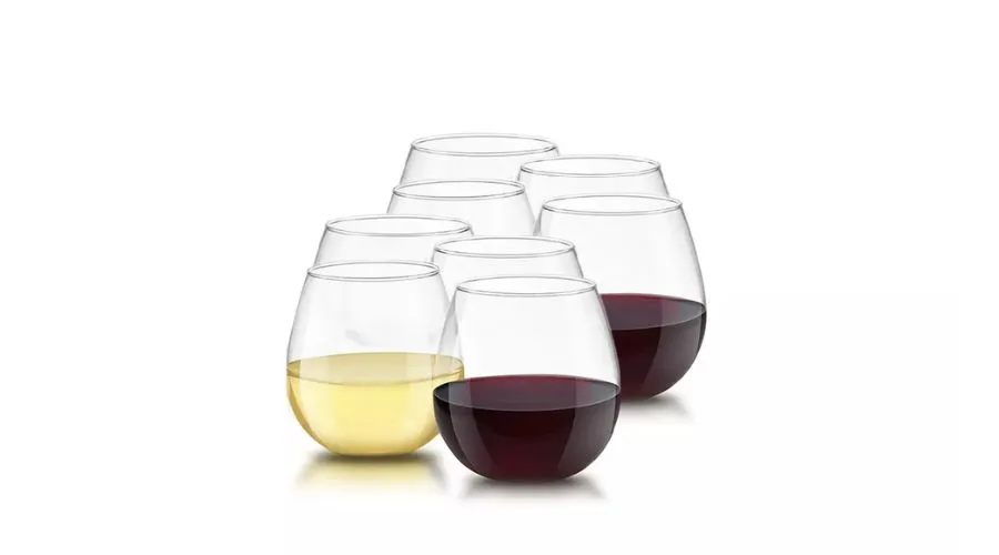 Joyjolt Spirits Stemless Wine Glasses for White or Red Wine