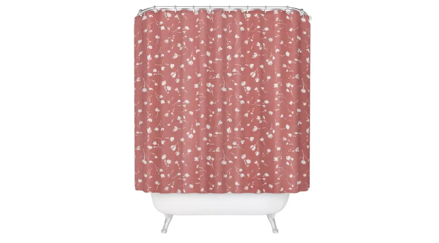 Libby Floral Rosewater Shower Curtain