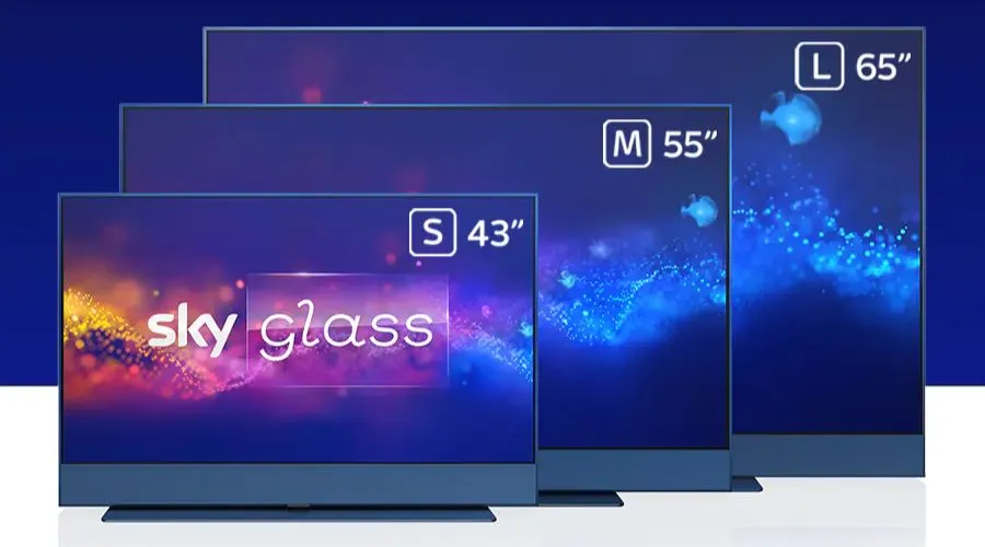 Sky glass tv sizes 