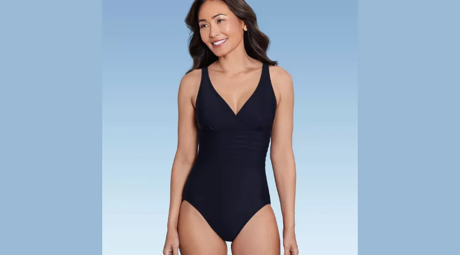 Women’s Upf 50 Waist Detail Over the Shoulder One Piece Swimsuit