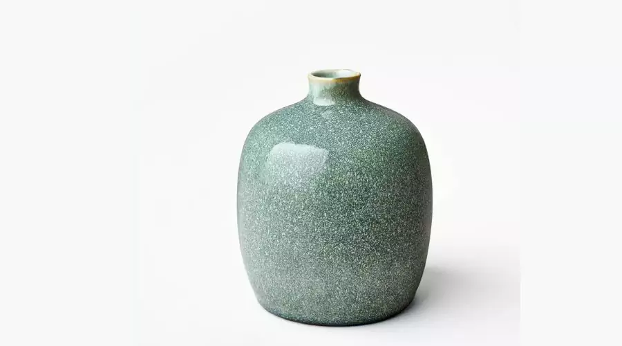 Ceramic Bud Vase with Reactive Glaze 