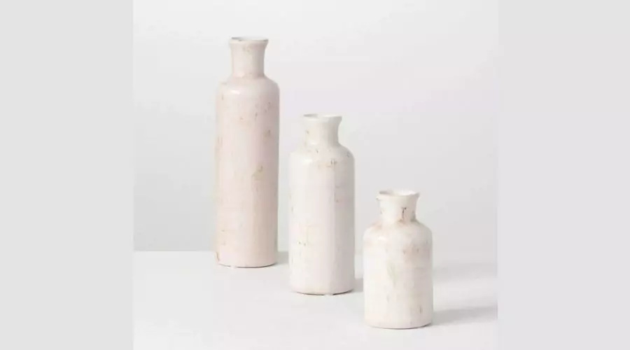 Sullivans Set of 3 Small Ceramic Bottle Vases 
