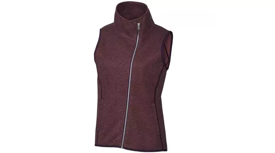 Cutter & Buck Mainsail Sweater-Knit Womens Full Zip Vest