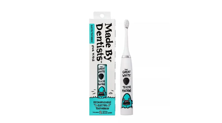 Made by Dentists Kids' Rechargeable Electric Toothbrush with 2 Replacement Toothbrush Heads and Charger - Shark