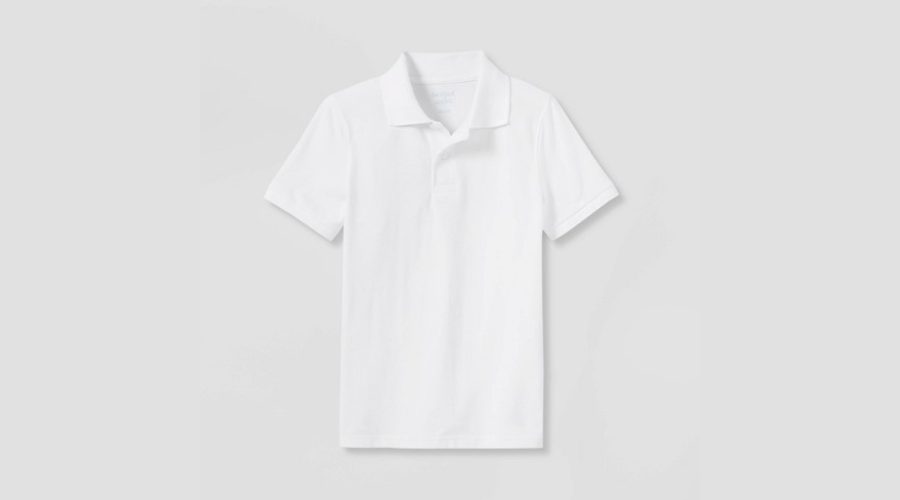 Boys’ Short Sleeve Pique Uniform Polo Shirt 