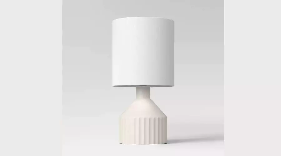 Ribbed Ceramic Mini Table Lamp White - Threshold