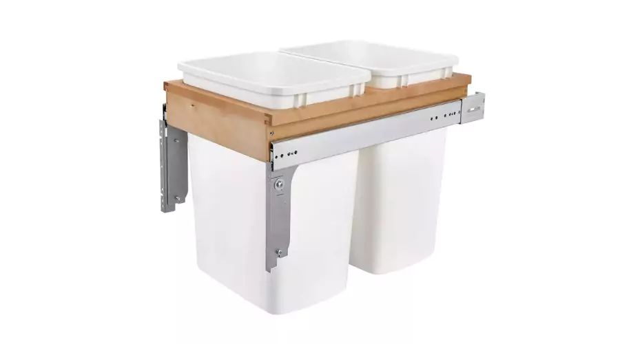 Top Mount Pull-Out Kitchen Waste Trash Container Bin 