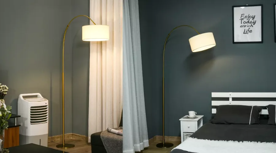 Flexible 180° Lampshade with Adjustable Pole