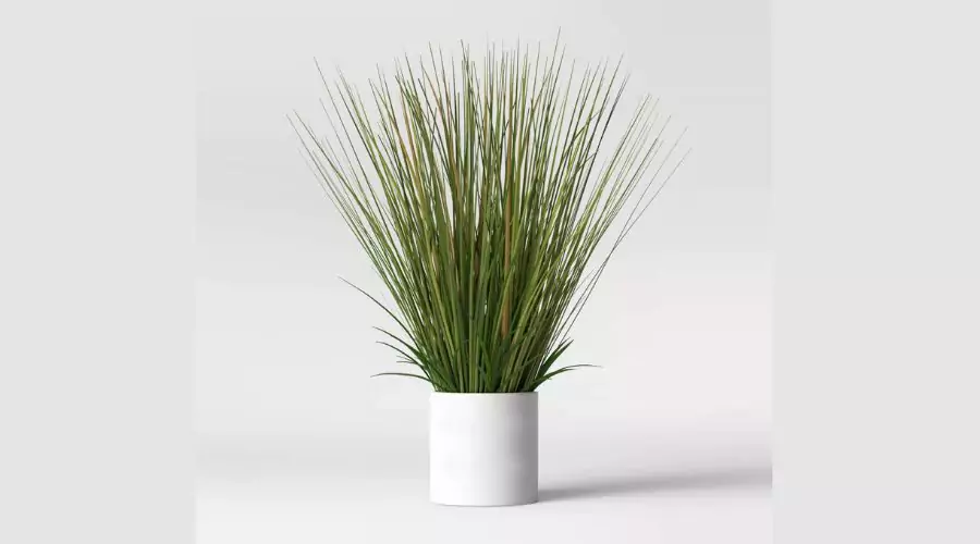 Artificial Onion Grass Arrangement in Ceramic Pot 