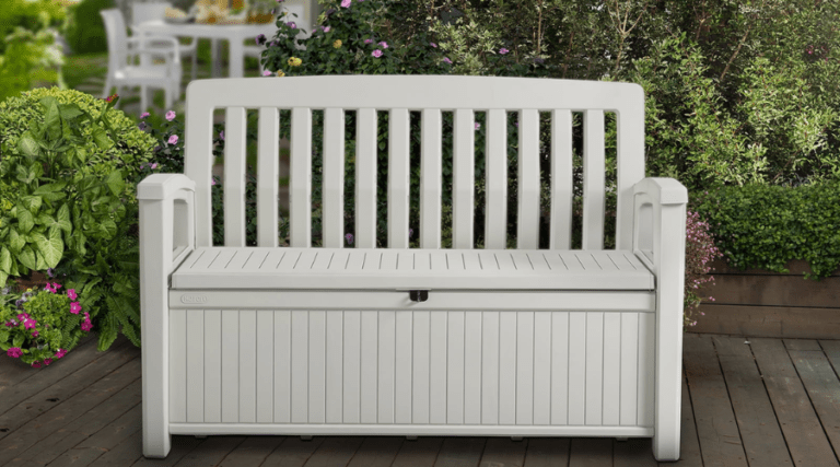 outdoor bench with storage