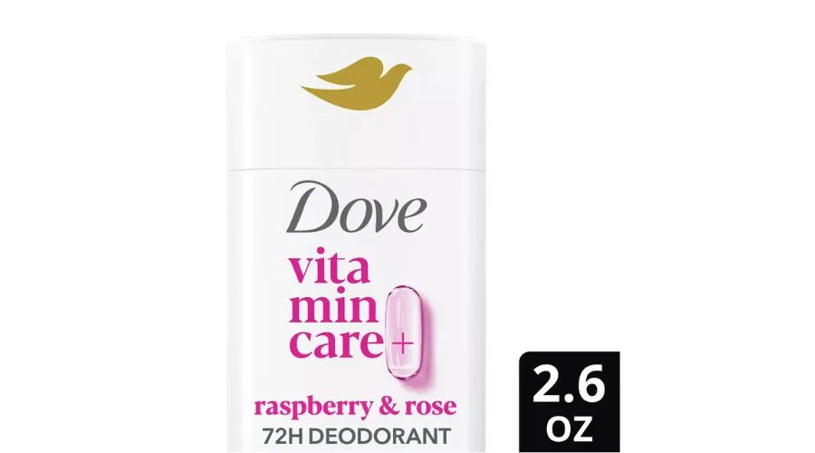 Dove Beauty VitaminCare+ Aluminum Free Raspberry & Rose Deodorant Stick for Women - 2.6oz