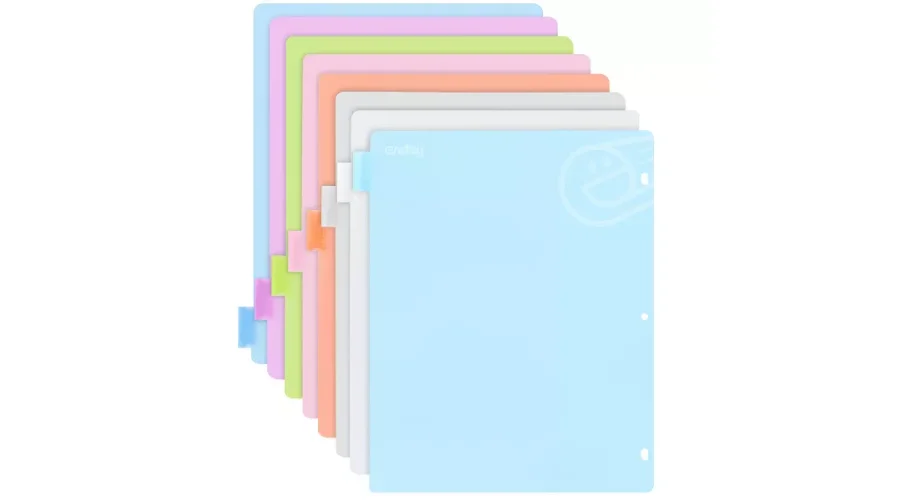 Enday Tab Binder Dividers, Insertable Color Tabs