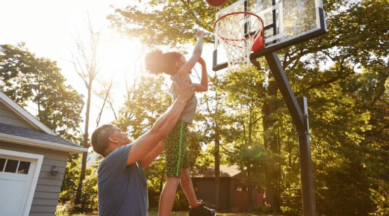 outdoor basketball hoops