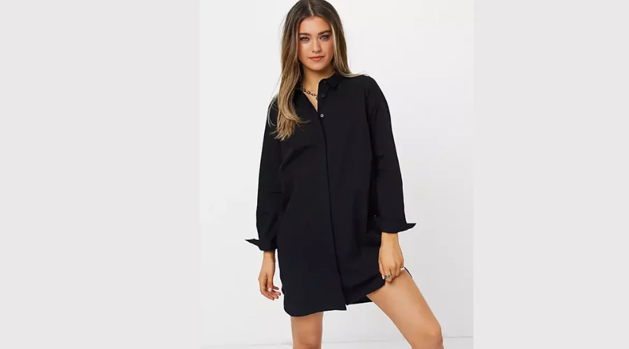 ASOS DESIGN Mini Shirt in Black