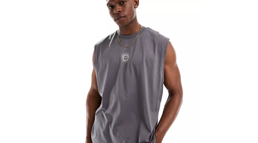 Oversized tank top in dark grey | Xprrtupdates