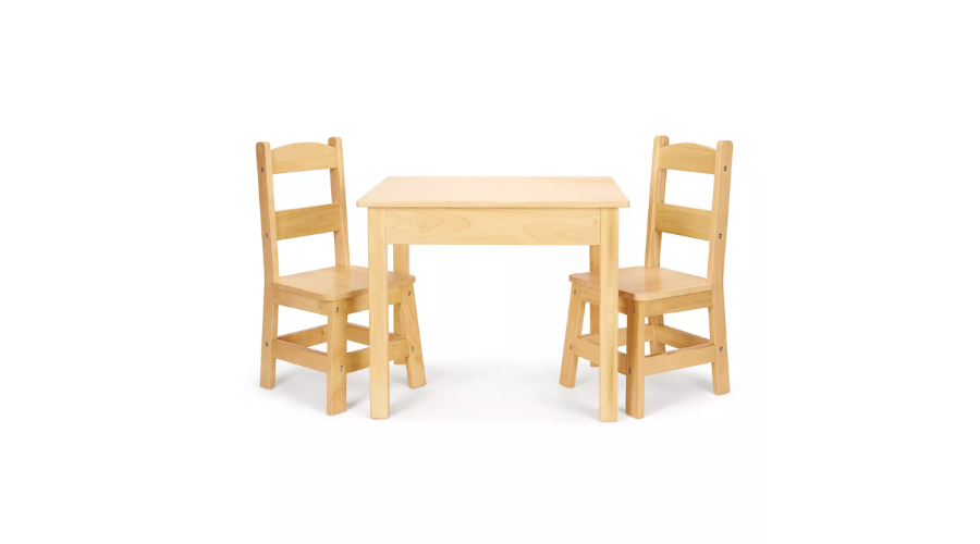 Wood Table and 2 Chairs Set Having Light Finish by Melissa & Doug | Xprrtupdates