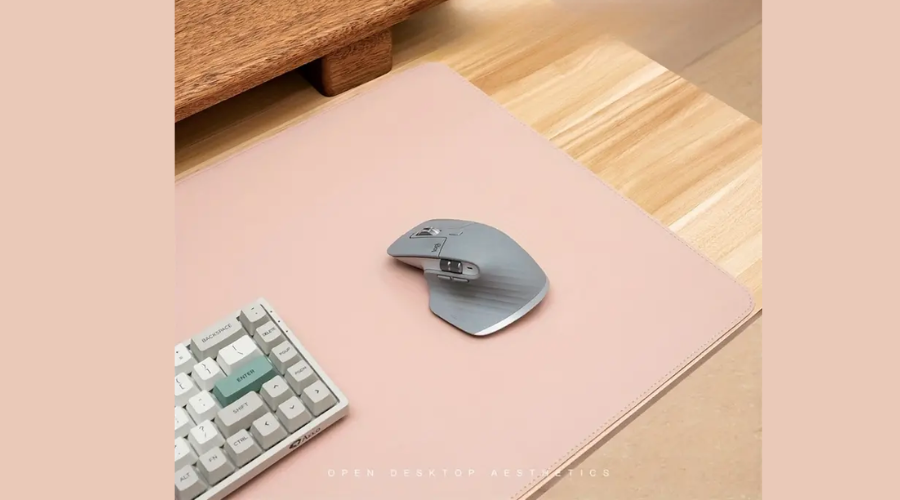 Large Dual-Sided Faux Leather Mouse Pad