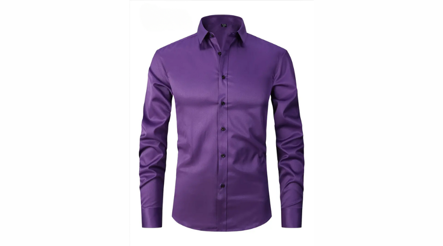 Men's Solid Color Slim Fit Formal Shirt