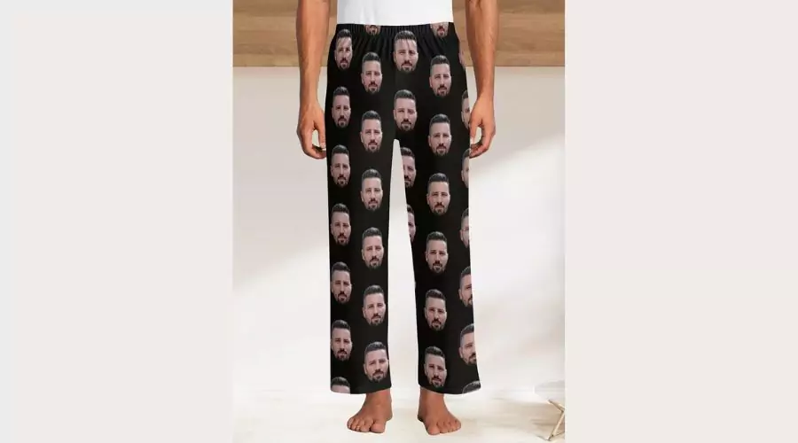 Personalised Mens Comfort Masterpiece Photo Print Lounge Pants