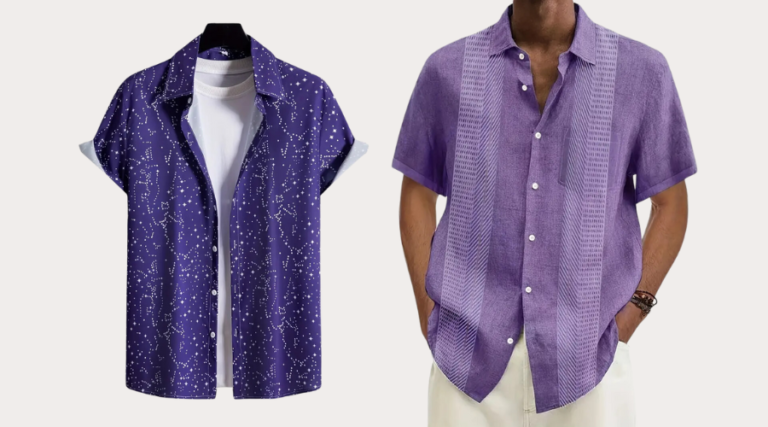 purple shirts for men