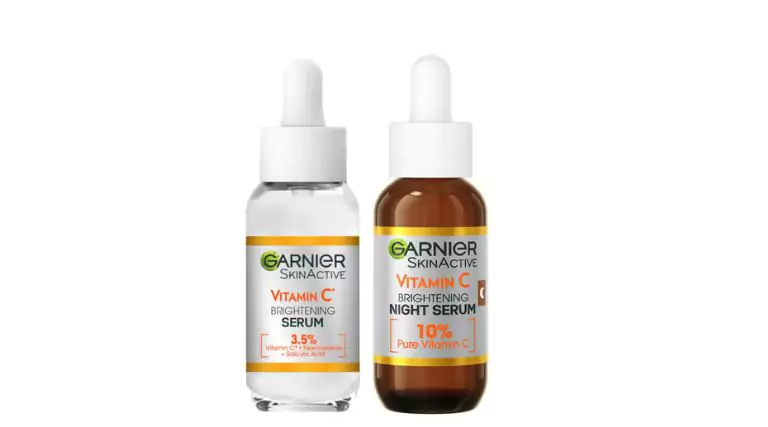 Garnier Vitamin C Day and Night Serum Set for Face, Anti-Dark Spots and Brightening 