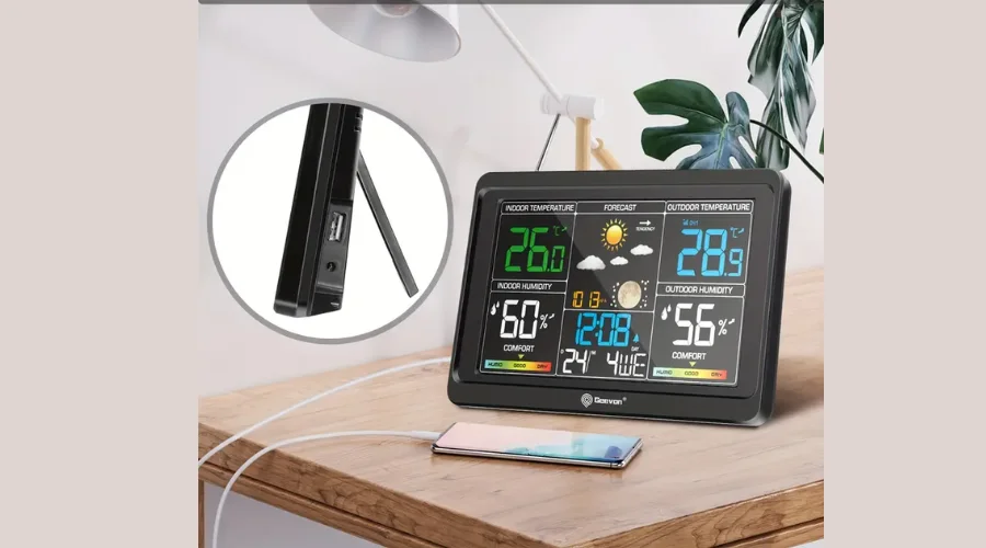 Geevon Wireless Weather Station with Color Display